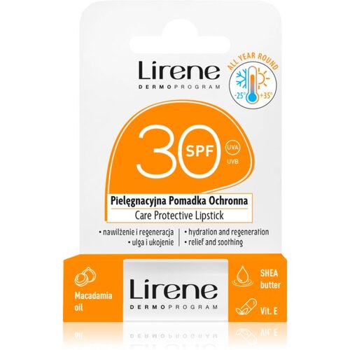 Lirene Care Protective Lipstick za&amp;scaron;čitni balzam za ustnice z vlažilnim učinkom SPF 30 4.6 g Slike