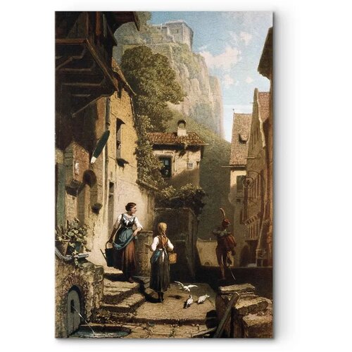  Slika - Carl Spitzweg &amp;ndash; Im Dachst&amp;uuml;bchen 80x120 Akustična Slike