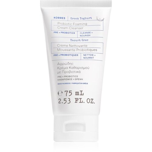 Korres Greek Yoghurt Probiotic Foaming Cream Cleanser kremasta čistilna pena s probiotiki 75 ml Slike