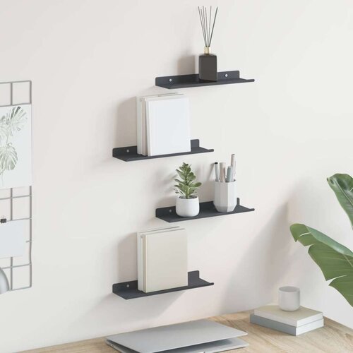  Polica na zidu s policom Zidne 4 pcs Antracit 30 x 9 x 2 5 cm - Antracit 30 x 9 cm 4 Cijene