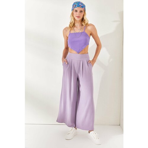 Olalook Pants - Purple - Wide leg Slike