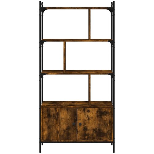  Regal za knjige s vratima boja hrasta 76,5x30x154,5 cm drveni Slike
