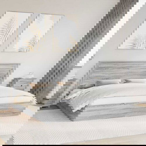 vidaXL Krevetna konstrukcija s ladicama Siva Sonoma 180 x 200 cm Cene