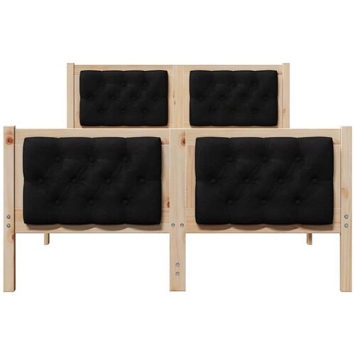  Okvir za krevet s uzglavljem Crna 120 x 200 cm tkanina Slike