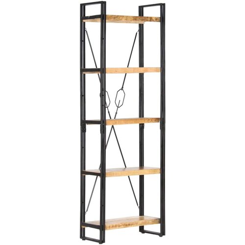 VidaXL knjižna omara 5-nadstropna 60x30x180 cm trden mangov les Slike
