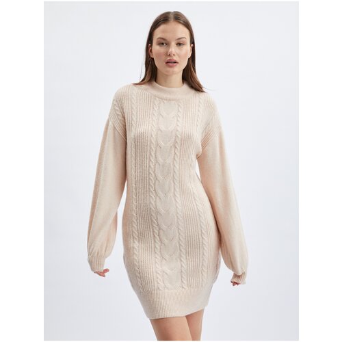 Orsay Beige Ladies Sweater Dress - Women Slike