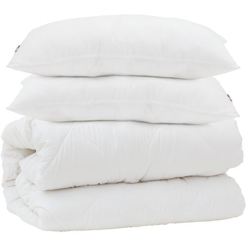 vidaXL Odeja z blazino 3 pcs Bela Mikrofibra, (5000147864) Cene