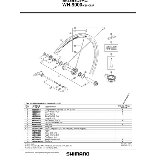 Shimano ŽICA WH9000C35CL PREDNJA272MM Y4T7S4000 Cene
