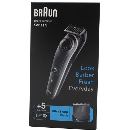 Braun BeardTrimmer 5 80708197 beard trimmer Battery 40 2 cm Black Cijene