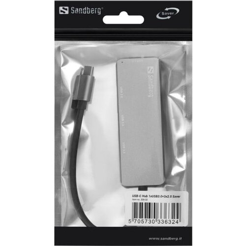 Sandberg USB HUB 336-32 USB-C na 1xUSB3.0+3x2.0 USB Slike
