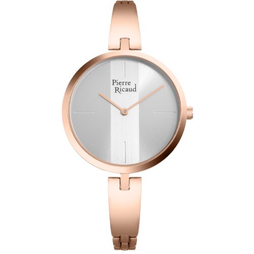 Pierre Ricaud ženski quartz sivi roze zlatni elegantni ručni sat sa roze zlatnim metalnim kaišem 600953 Cene