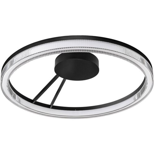 Nova Luce Mat crna LED stropna svjetiljka aluminijska s mogućnosti zatamnjivanja sa sjenilom od akrilnog stakla Lonela – Cene