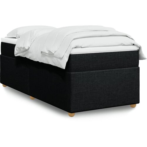  Box spring krevet s madracem crni 80 x 200 cm od tkanine Cijene