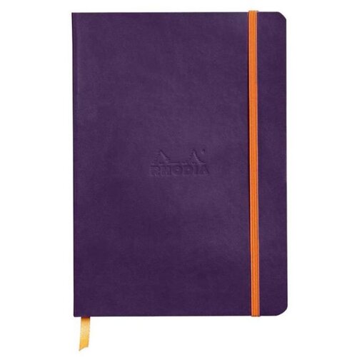 Notes A5, Rhodiarama soft, s gumicom, diktando crte, aubergine Cijene