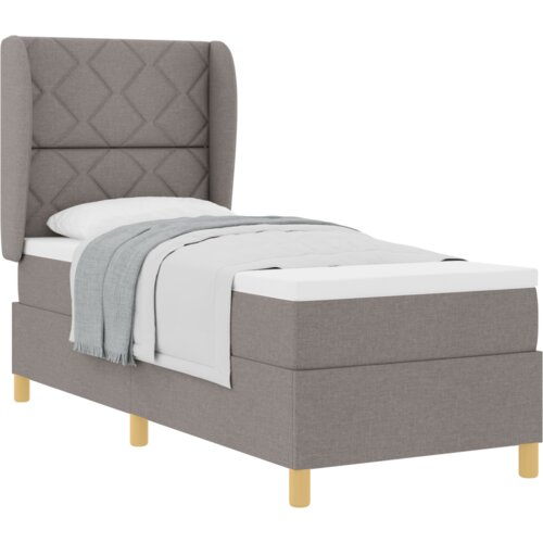Box Springski Krevet s Madracem Taupe 80x200 cm Tkanina Slike