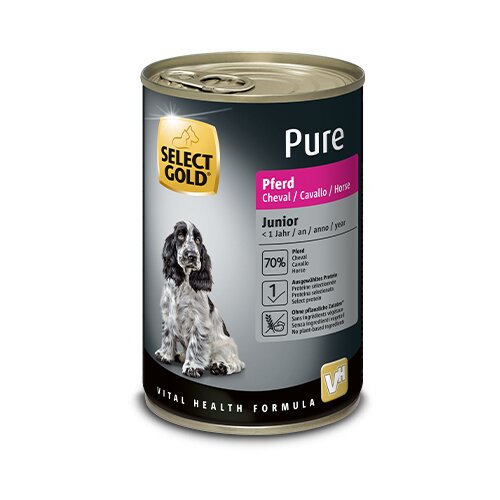 Select Gold Dog Pure Junior Konjetina konzerva 400g Slike