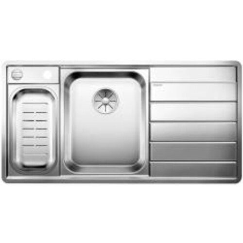 Blanco sudoper AXIS III 6 S-IF InFino INOX 18/10, BAZEN LIJEVO, pribor 18/10 + bijela staklena daska, s dalj. upr. Cijene