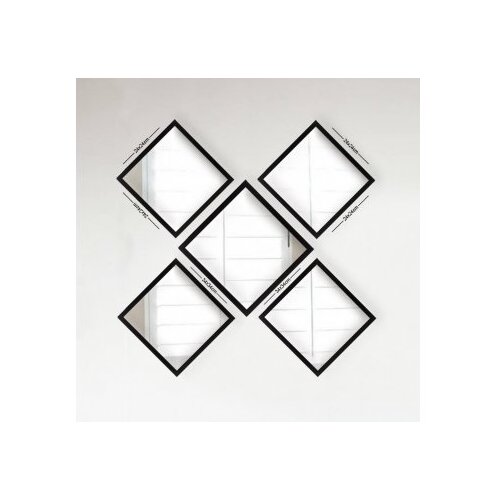 Hanah home Set ogledala SETAYNA_041, Crna Cijene