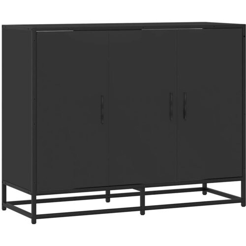 vidaXL Komoda črna 94x35x76 cm inženirski les, (21779761) Cene