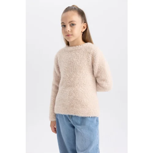 Defacto Girl's Regular Fit Crew Neck Knitwear Sweater