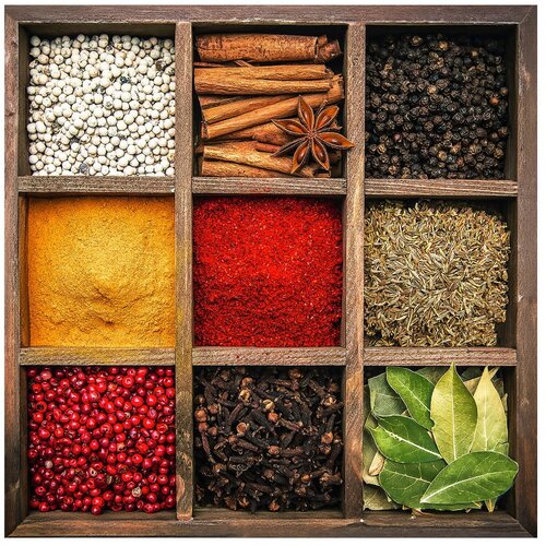 Styler Steklena slika 30x30 cm Spices Box &amp;ndash; Slike
