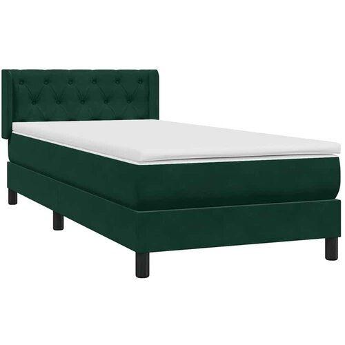 Box Spring krevet s madracem tamnozeleni 80x220 cm bar&amp;scaron;un Slike