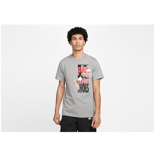 Nike Majice s kratkimi rokavi Air Jordan The Shoes Crew Siva Cene