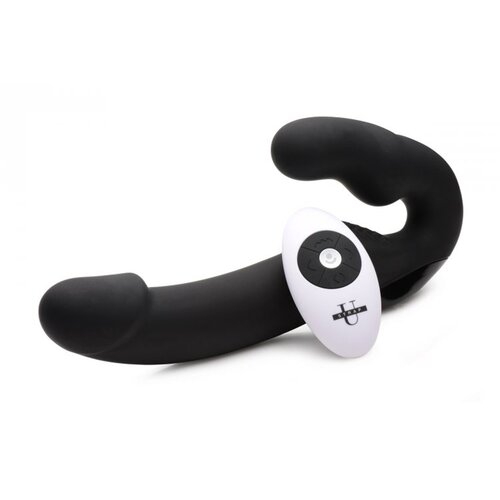 Strap U Vibracijski strap on Urge, črn Cene