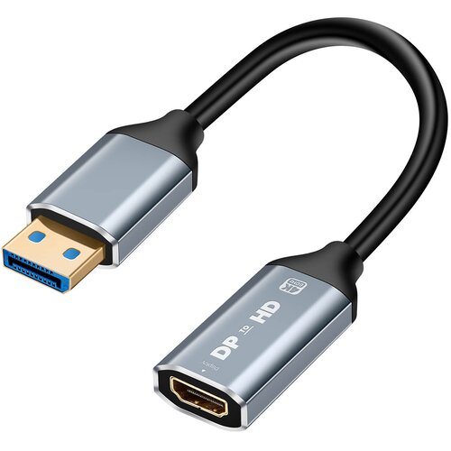 LINQ Adapter DisplayPort mo&scaron;ki na HDMI ženski 4K 60Hz z mini kablom, Siva, (5000191889) Cene