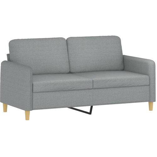  2-dijelni set sofa s jastucima svjetlosivi od tkanine Slike