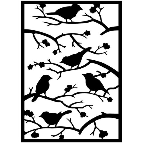 Wallity Metalni zidni ukras 47x66 cm Branch & Birds - Cijene