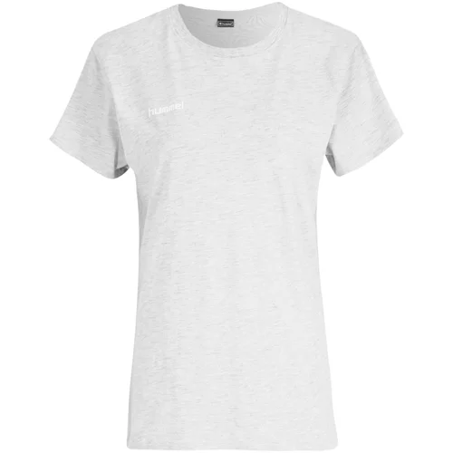 Hummel Tehnička sportska majica siva melange / bijela