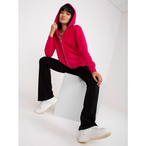 BASIC Feel Good Fuchsia zip-up hoodie with pockets Cene