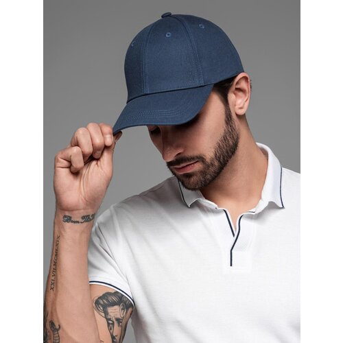 Ombre Men&amp;#039;s baseball cap with decorative embroidery - navy blue Slike