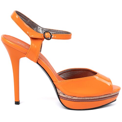 Shelvt Orange high-heeled sandals Cene