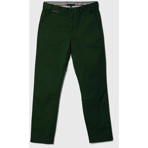 Tommy Hilfiger Otroške hlače zelena barva