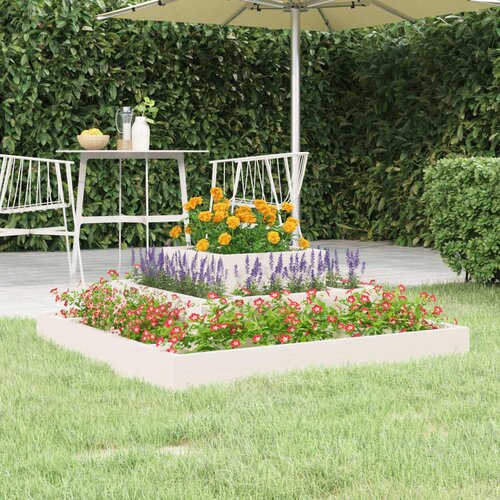 vidaXL Sadilica bijela 80x80x27 cm od masivne borovine Cijene