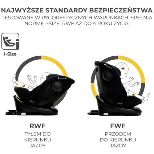 Kinderkraft autosediste (0-36kg) i-grow i size black ( KCIGRO00BLK0000 ) Slike
