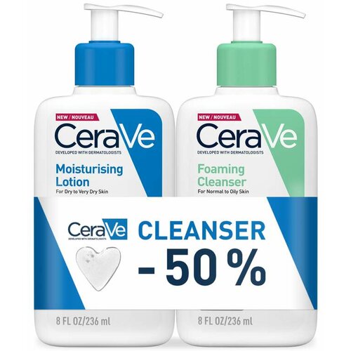 CeraVe hidratantni losion 236ml + 50% popusta na penušavi gel za čišćenje lica 236ml Slike