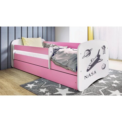MID.YOU Dječji krevet Dreamy NASA 160x80 sa madracem s ladicom Rozičasta Cijene