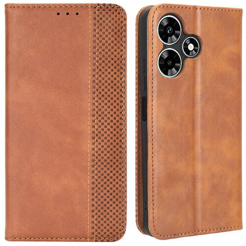INORCO Za Infinix Hot 30i/Hot 30i NFC X669 PU usnjena vintage torbica za telefon Folio, stojalo za knjige, pokrov denarnice, (22036431) Slike