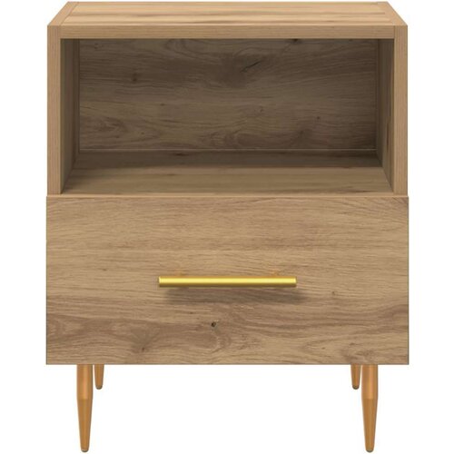  Noćni ormarić 2 pcs Smeđa 40 x 35 x 47.5 cm Konstruirano drvo Slike