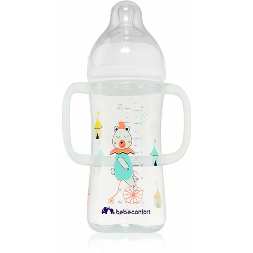 Bebe Confort Emotion steklenička za dojenčke z ročaji 6 m+ White 270 ml