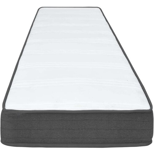 VidaXL Krevet od tkanine s oprugama tamnosivi 100 x 200 cm Slike
