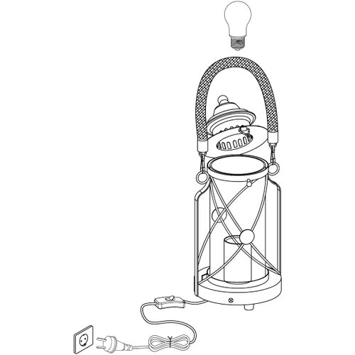 Eglo 49283 - Stona lampa BRADFORD 1xE27/60W/230V Slike