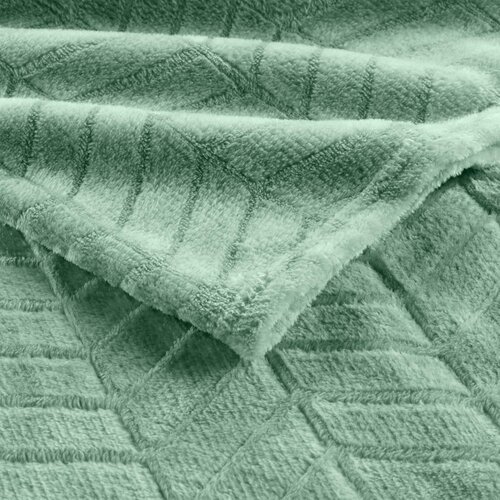 Douceur d int&amp;eacute;rieur Svetlo zeleno pregrinjalo iz mikroflanele 180x220 cm Arya &amp;ndash; Slike