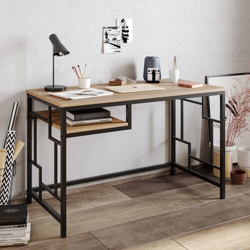 Hanah home Victory - Black BlackWalnut Study Desk Cene