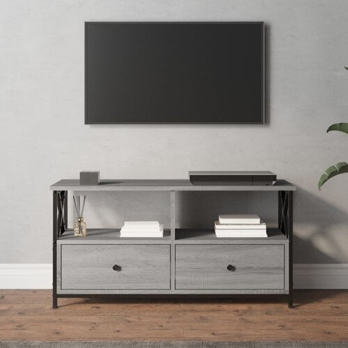 vidaXL TV omarica siva sonoma 90x33x45 cm inženirski les in železo Cene