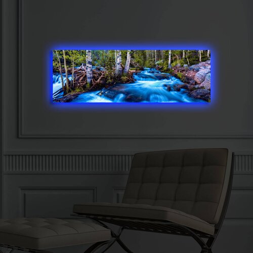 Opviq Slika na platnu sa LED osvetljenjem 30x90cm Cene