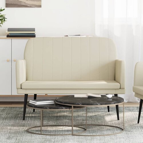 vidaXL Klupa krem 107 x 80 x 81 cm od umjetne kože Cene